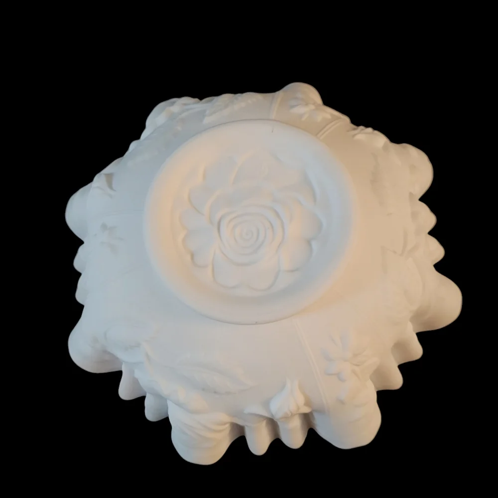 Vintage Imperial Glass Rose Embossed Bowl